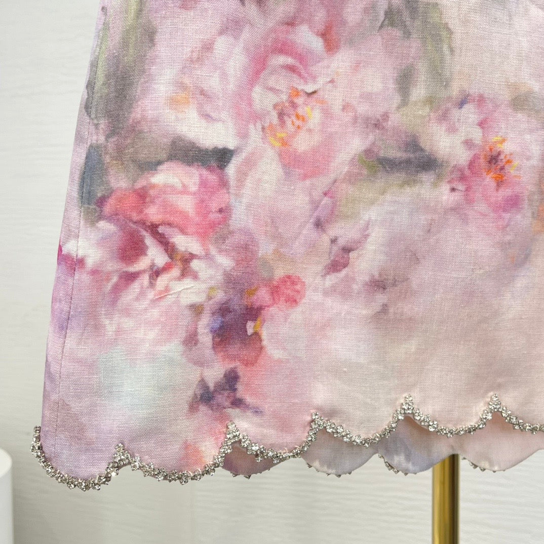 Blush Bloom Mini Skirt