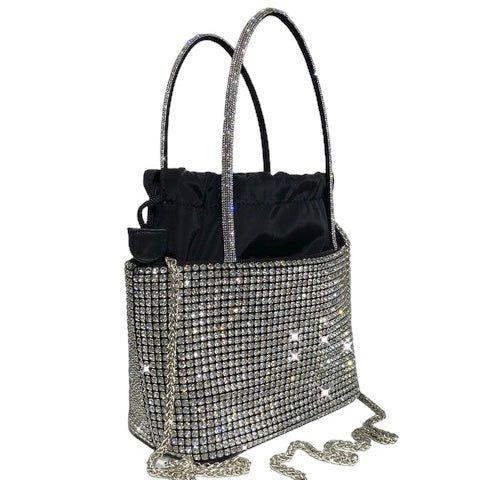 Crystal Glam Tote – Silver