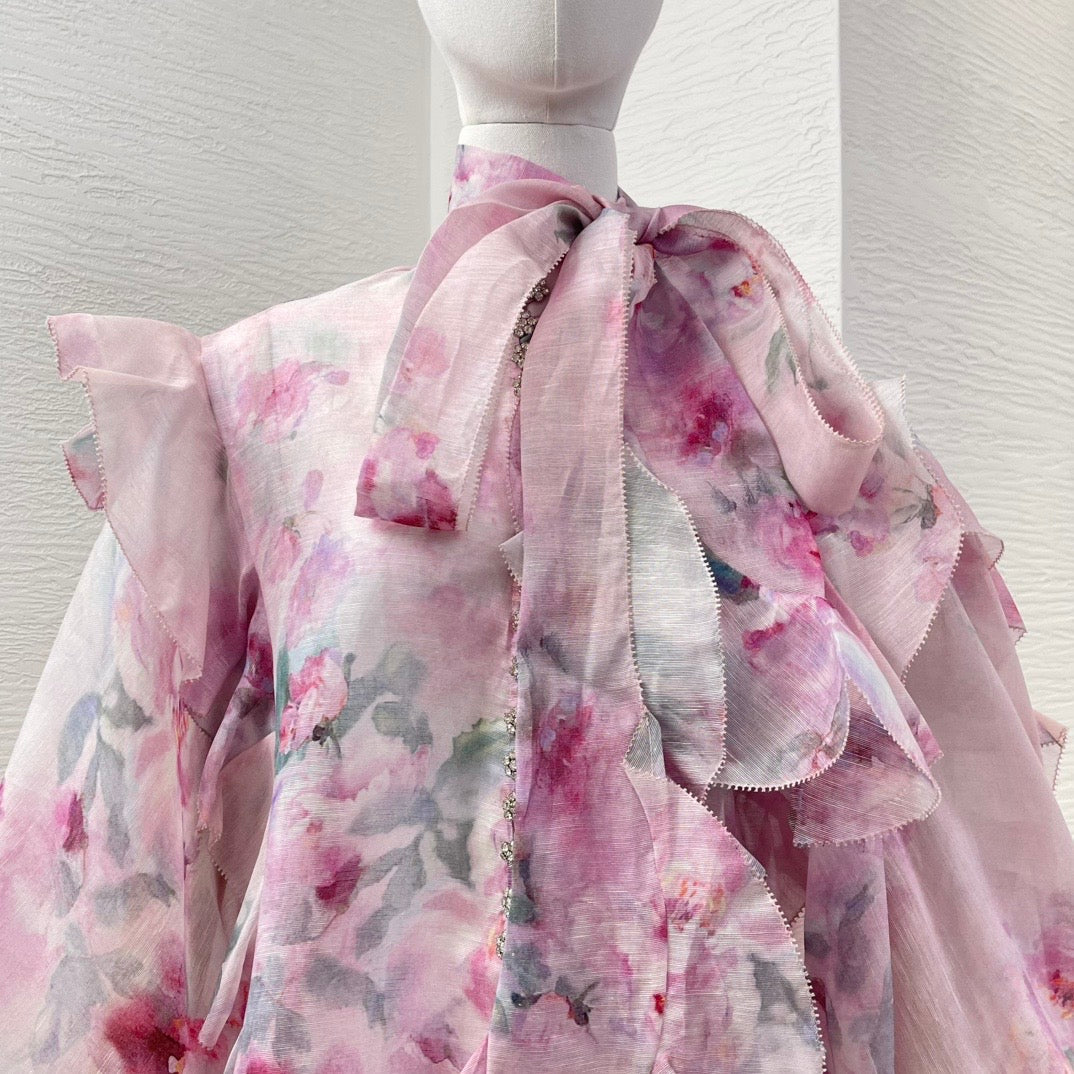 Blush Bloom Ruffle Blouse