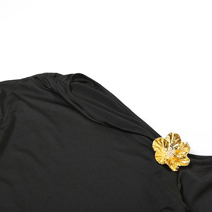 Midnight Bloom Gown – Black