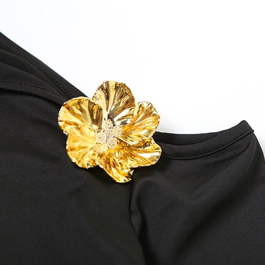 Midnight Bloom Gown – Black