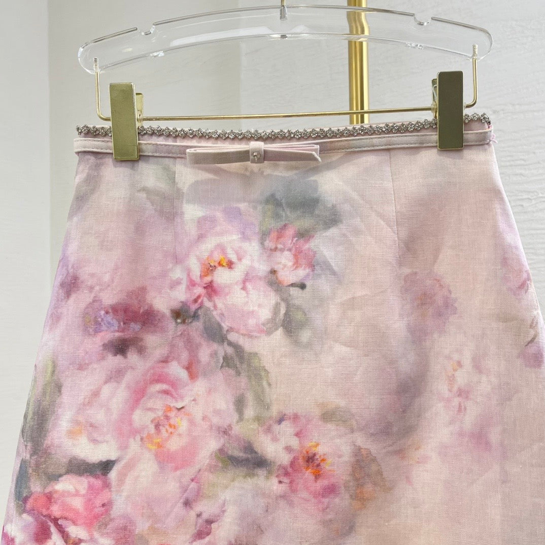 Blush Bloom Mini Skirt