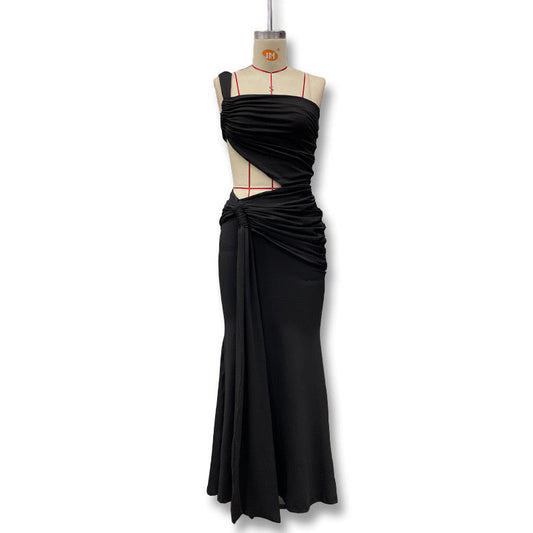 Eternal Draped Gown – Black