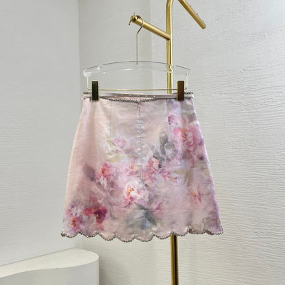 Blush Bloom Mini Skirt
