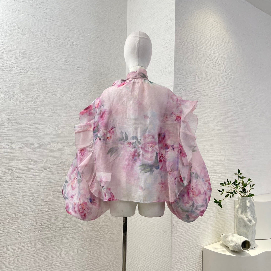 Blush Bloom Ruffle Blouse