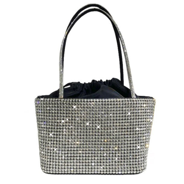 Crystal Glam Tote – Silver