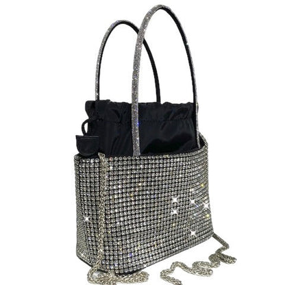 Crystal Glam Tote – Silver